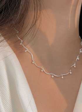 ins通体拼接韩国百搭手链925纯银