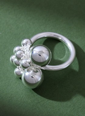 时尚韩国新款指环s925纯银轻奢