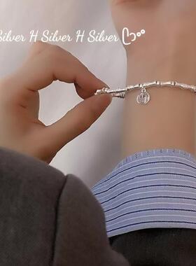 S925纯银福字竹节手链