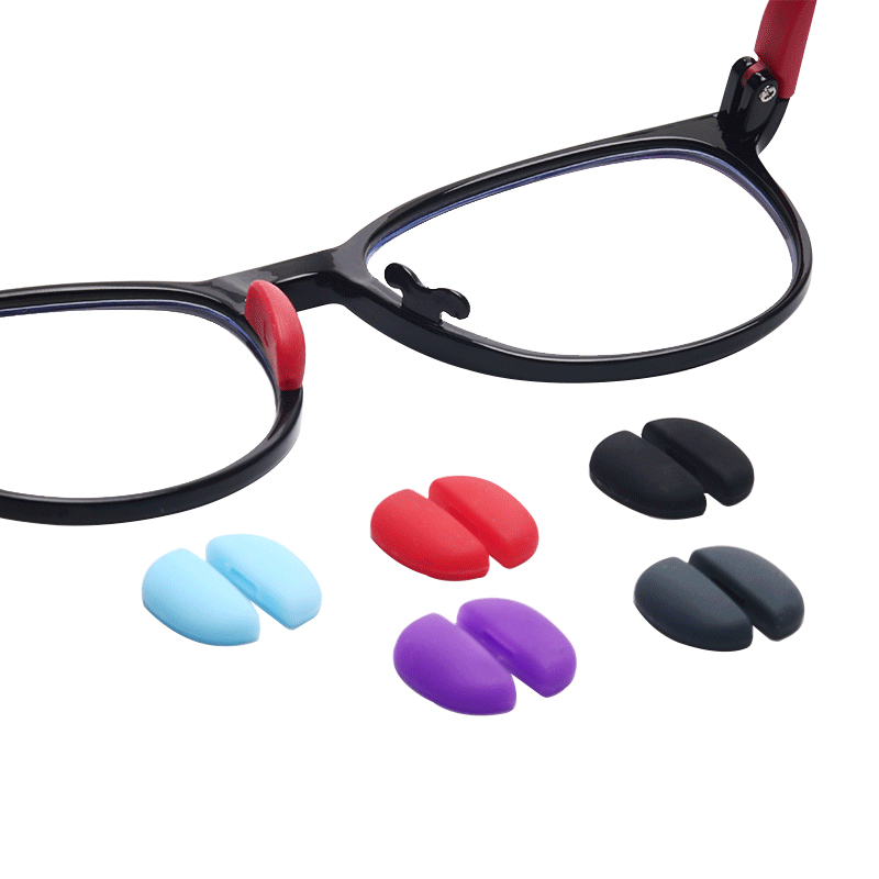 儿童眼镜配件硅胶鼻托卡扣式一体式插入式套入式鼻垫眼睛防滑托叶