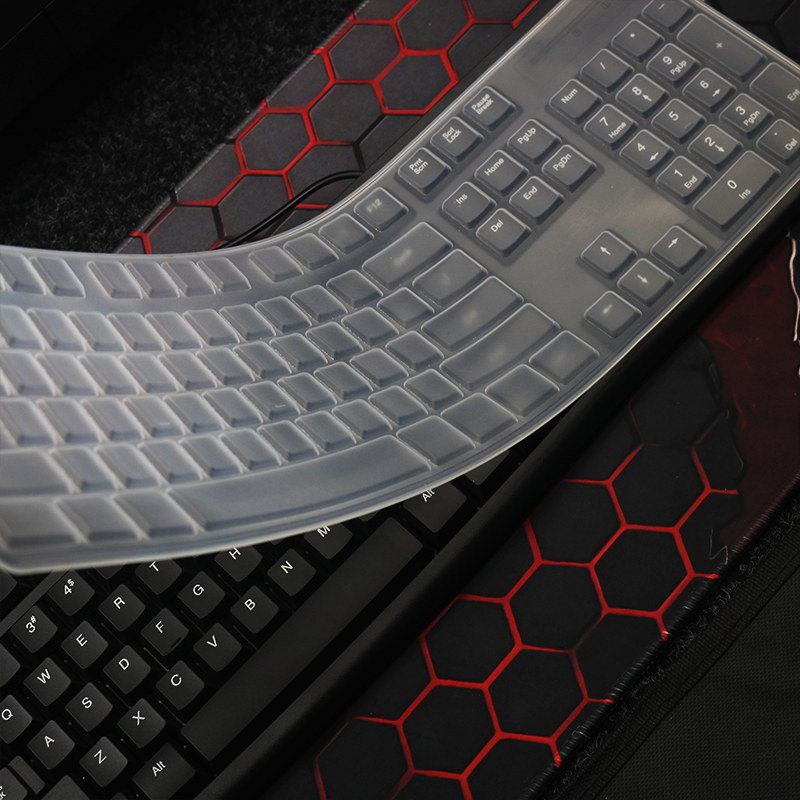 隆视键盘膜适用于达尔优LK186T无线键盘保护膜家用办公游戏台式机电脑按键防尘套凹凸垫硅胶罩键位全覆盖配件