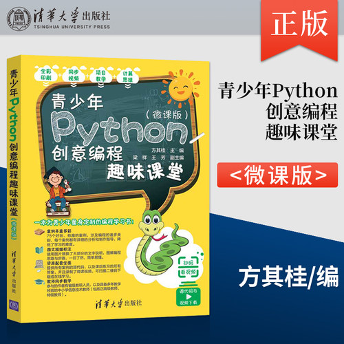 正版 青少年Python创意编程趣味课堂 少儿编程python 小学生编程教材 中小学生计算机编程入门书籍 Python基础教程书籍