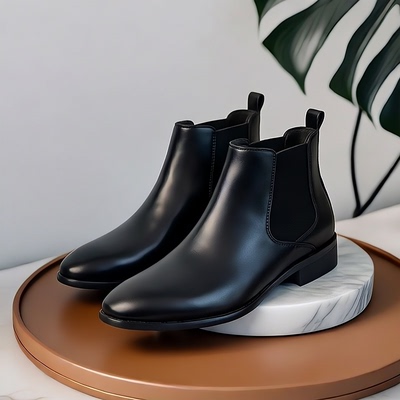 英国切尔西马术短靴新款男防滑脱一脚蹬骑马骑士专用皮马靴鞋装备