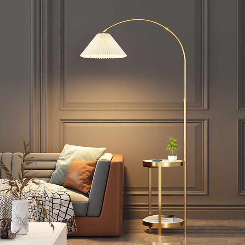 百褶落地灯客厅卧室书房沙发极简北欧设计感创意轻奢钓鱼茶几台灯,家装灯饰光源,装饰落地灯,淘宝优惠券,粉丝福利购,淘宝优惠卷