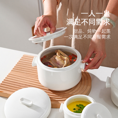 家用双耳煲汤隔水炖盅陶瓷1-4人