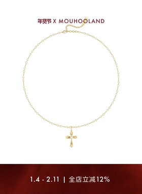 Mouhooland暮后之地蕾丝系列蕾丝十字架项链锁骨链国潮配饰情侣款