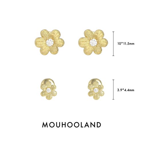 Mouhooland暮后之地蕾丝系列蕾丝小花花耳钉原创设计小众耳钉耳坠