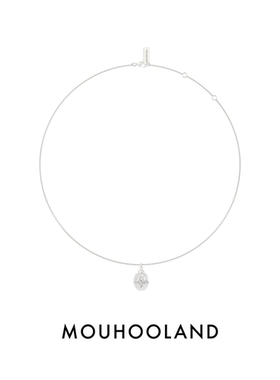 Mouhooland/暮后之地巴洛克单花白玉髓项链情侣款锁骨链小众设计