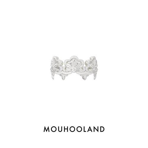 Mouhooland/暮后之地蕾丝花边戒指925银情侣款原创设计食指戒指环
