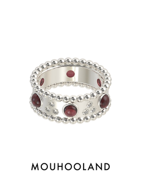 Mouhooland/暮后之地葡萄系列葡萄珠珠戒指原创设计情侣款指环