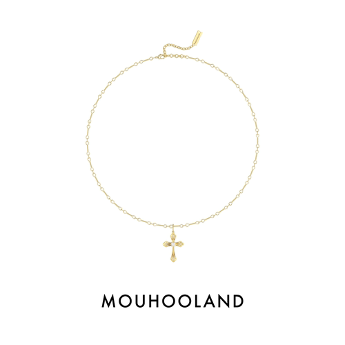 Mouhooland暮后之地蕾丝系列蕾丝十字架项链锁骨链国潮配饰情侣款