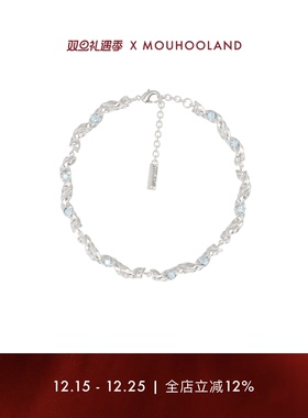 浪花手链铜镀白金锆石