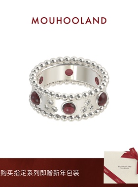 Mouhooland/暮后之地葡萄系列葡萄珠珠戒指原创设计情侣款指环