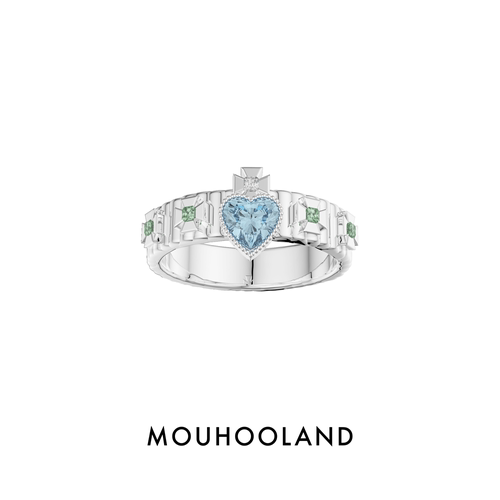 Mouhooland暮后之地游乐园国王之心情侣戒925银指环对戒小众戒指