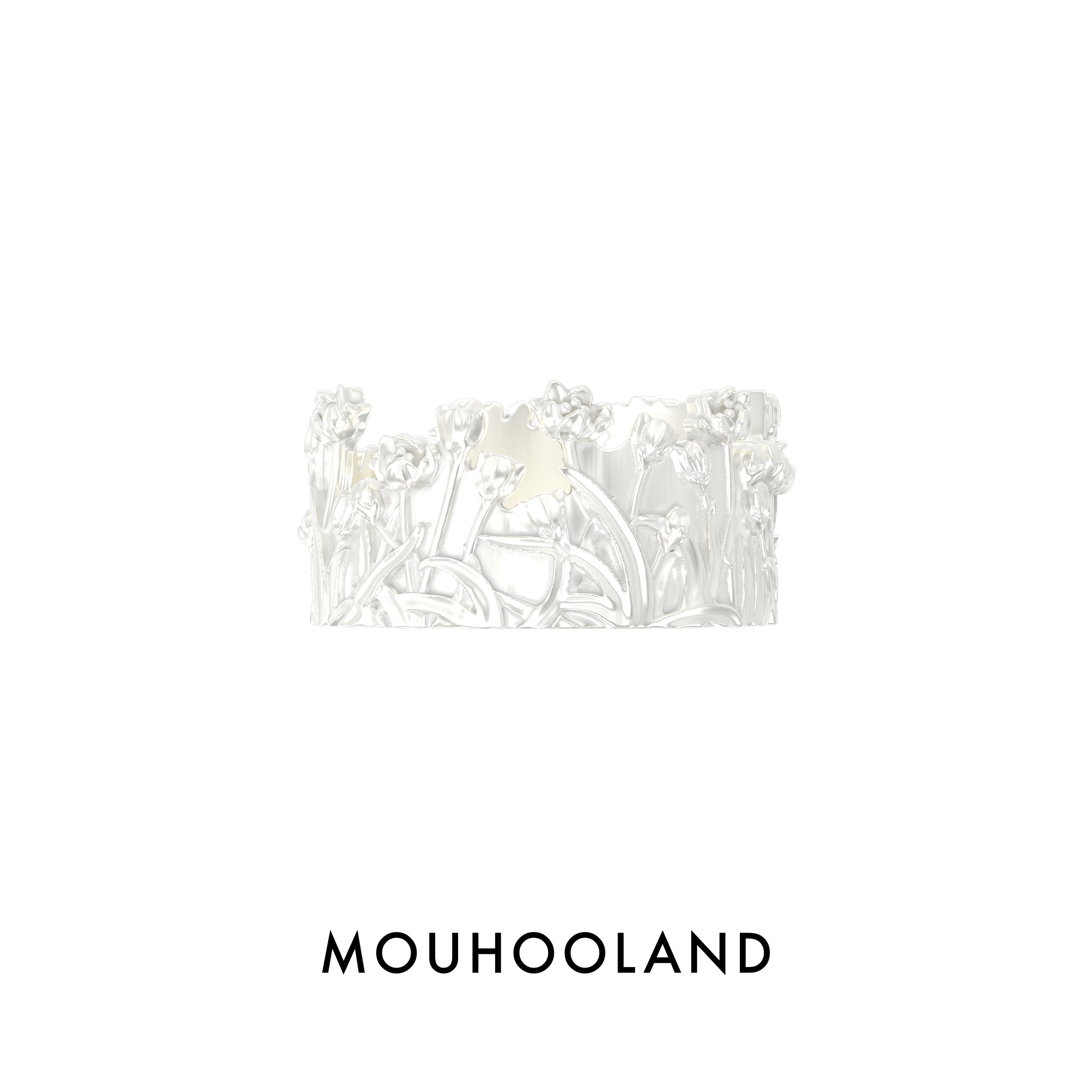 Mouhooland/暮后之地新艺术系列花丛浮雕戒指小众设计指环食指戒