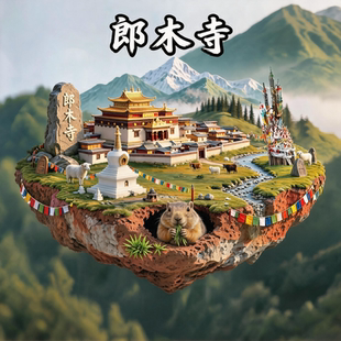 甘南金属磁吸冰箱贴拉卜楞寺郎木寺扎尕那甘肃旅游纪念文创伴手礼