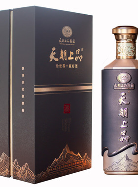 官方直营 天朝上品天酒 53度绵柔酱香型高端白酒单瓶礼盒装500ml
