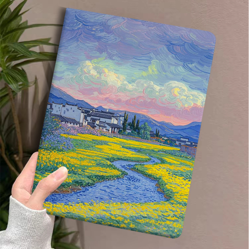 华为平板保护套文艺梵高