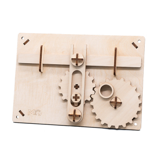 置板齿轮摇杆滑块儿童物理设备DIY 机械互动装 MG科技创造力