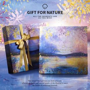 高档烫金浮雕新年礼盒水果包装盒8-10斤装创意礼品盒年货包装盒