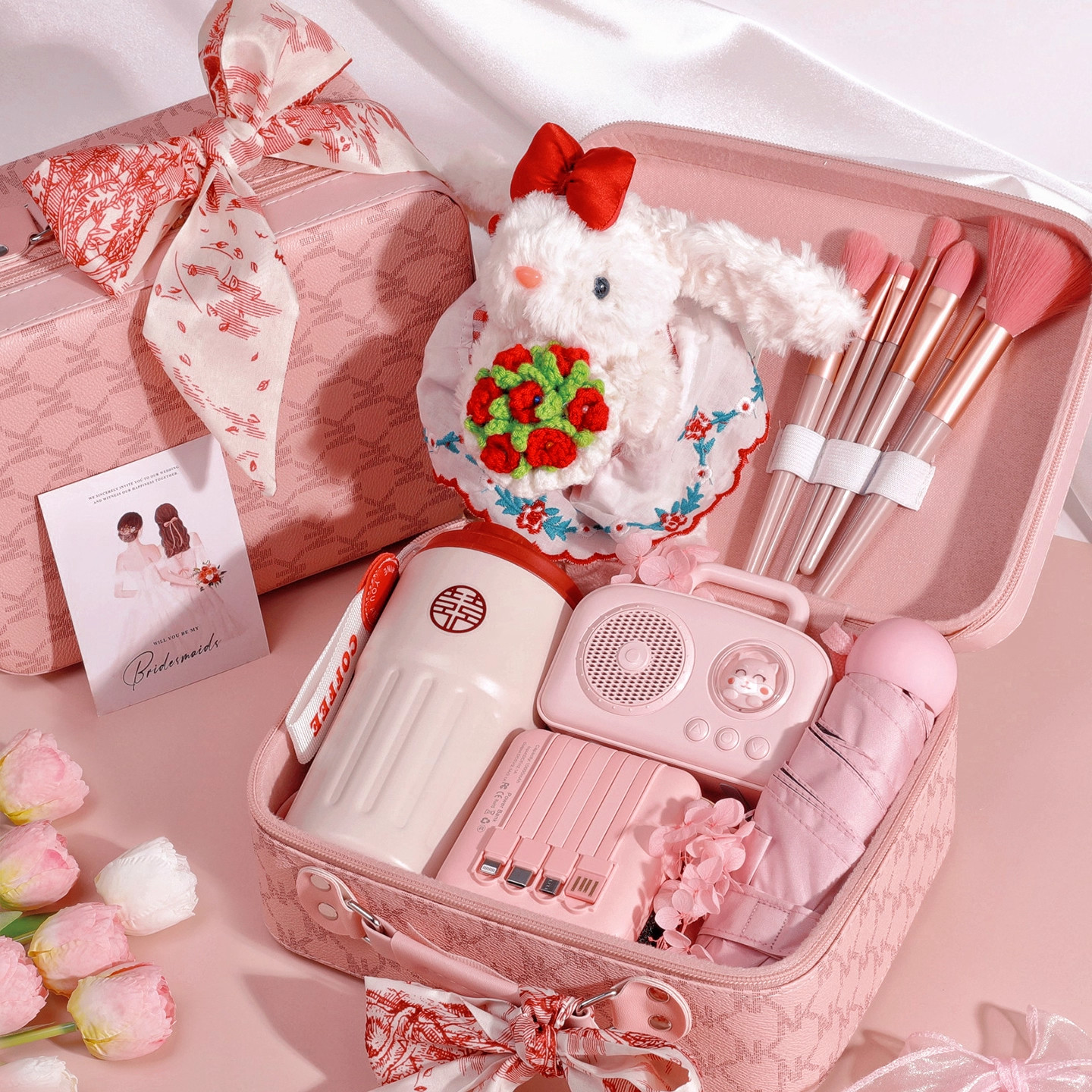 伴手礼女伴娘高档实用礼物小众高级结婚手提包化妆包姐妹礼盒套装