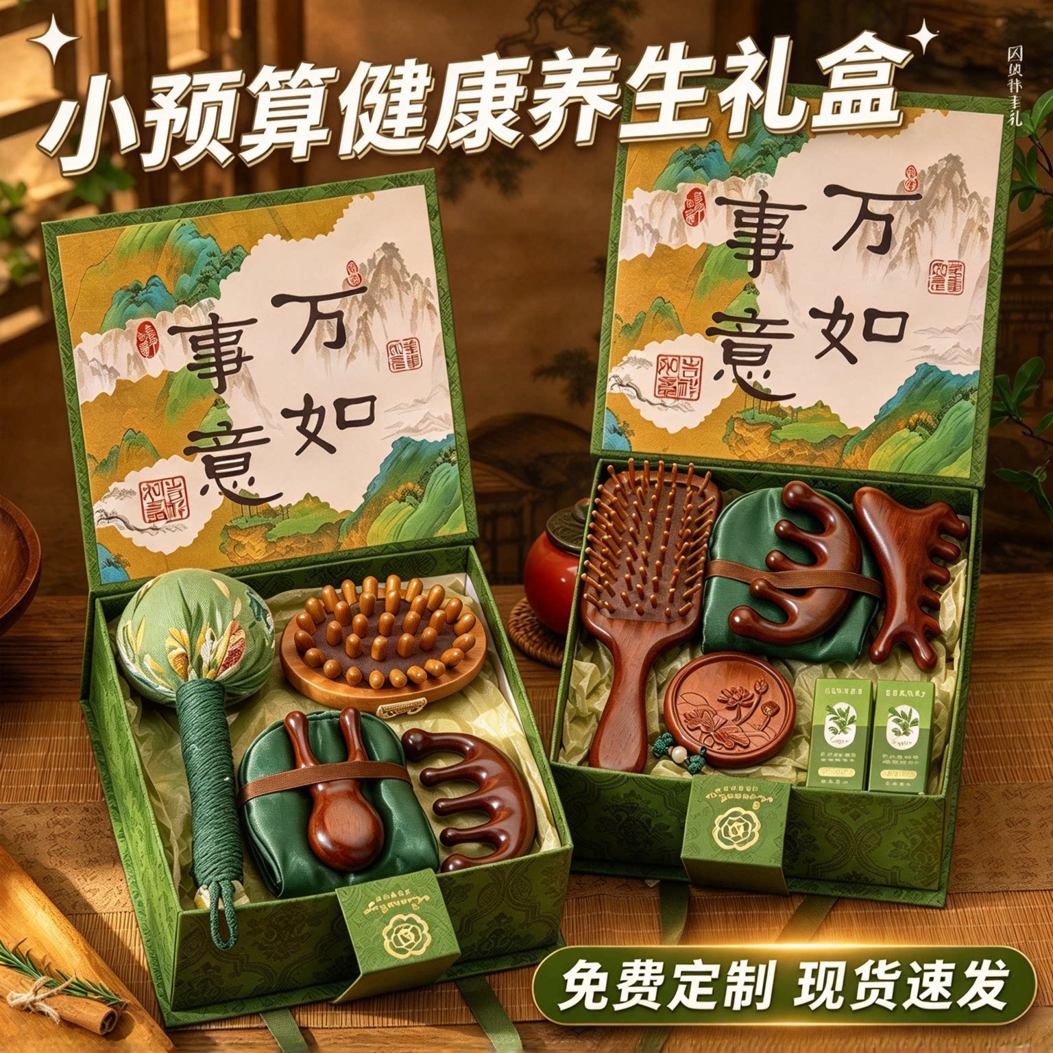 年会伴手礼实用小礼品生日礼物送妈妈2026新款员工按摩梳养生礼盒