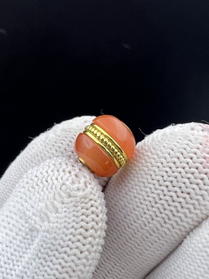 南红原矿汉堡珠顶珠腰珠，文玩配饰，百香星月佛手金刚猴头顶珠腰