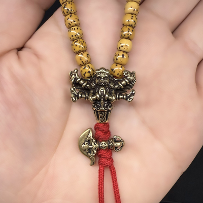 普巴金刚八字孔三通背云弟子珠套装diy文玩配饰星月菩提百香籽佛