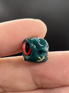 雪巴琉璃怒目大眼阿呆顶珠腰珠diy文玩配饰百香籽星月菩提佛手猴