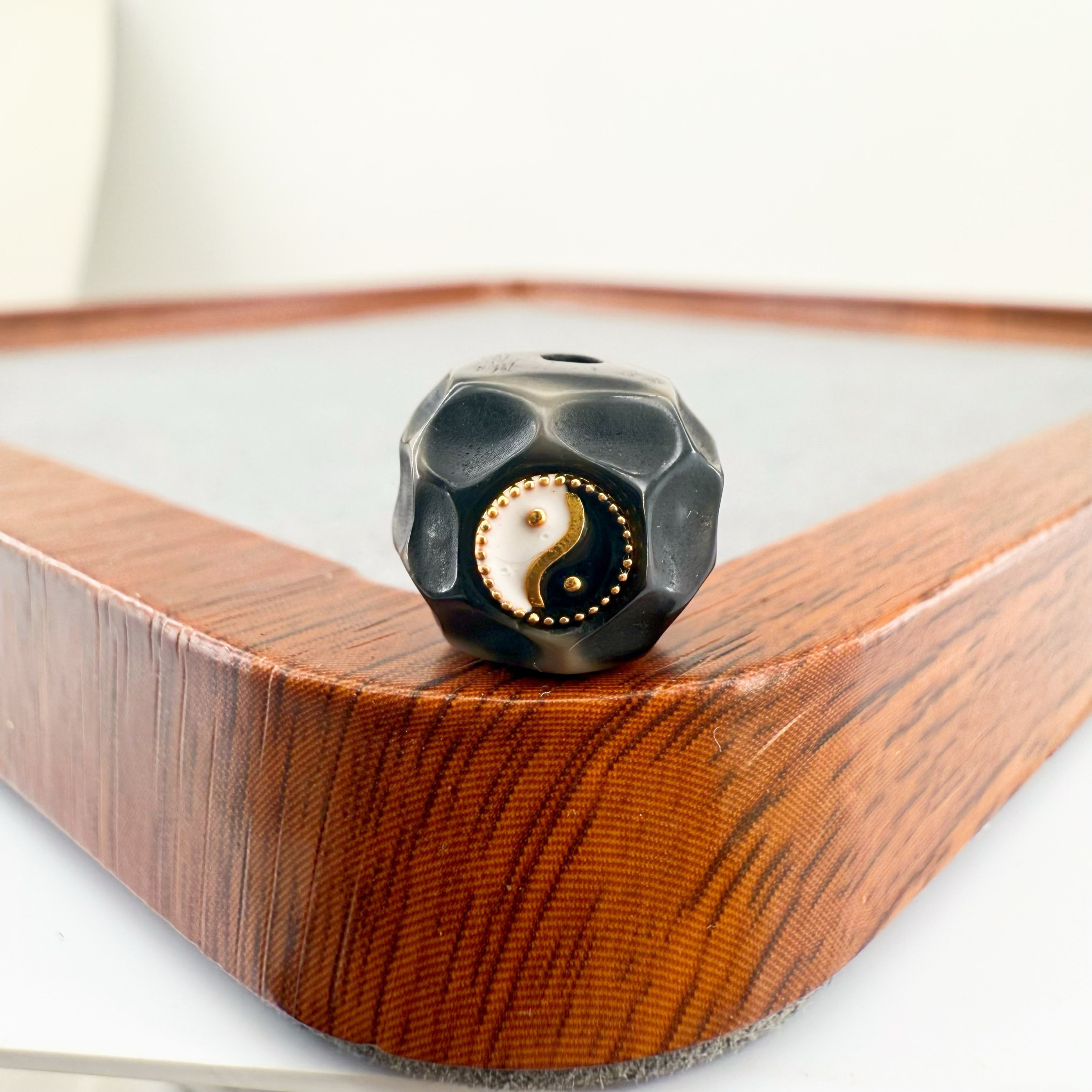 天珠无相太极八卦顶珠腰珠diy文玩配饰百香星月菩提佛手猴头金刚