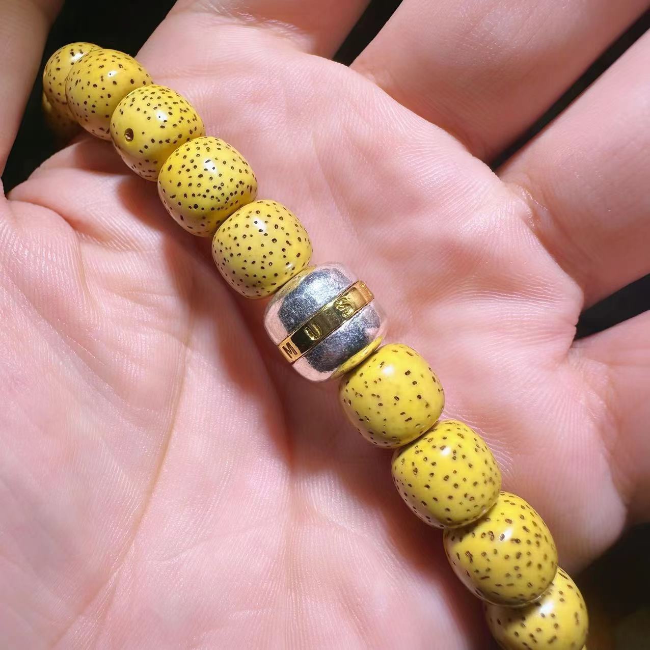 藏银合金汉堡珠顶珠腰珠diy文玩配饰百香星月佛手金刚猴头核尖