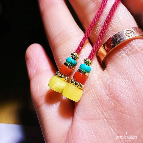 原矿南红蜜蜡弟子珠diy文玩配饰百香籽星月菩提佛手金刚猴头核尖