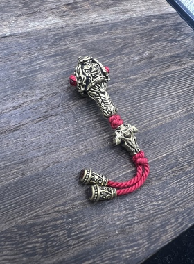 鬼王三通背云弟子珠套装，三件套，文玩配饰。