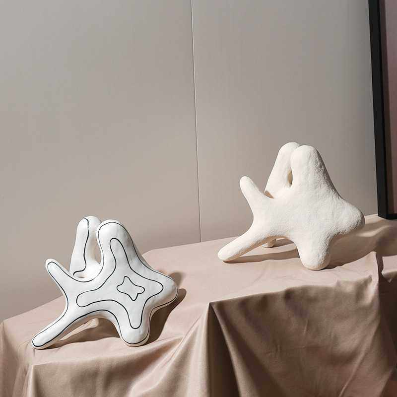 新款直销陶瓷摆件侘寂风高级感软装饰品客厅样板房电视柜书柜装饰,家居饰品,桌面摆件,淘宝优惠券,粉丝福利购,淘宝优惠卷