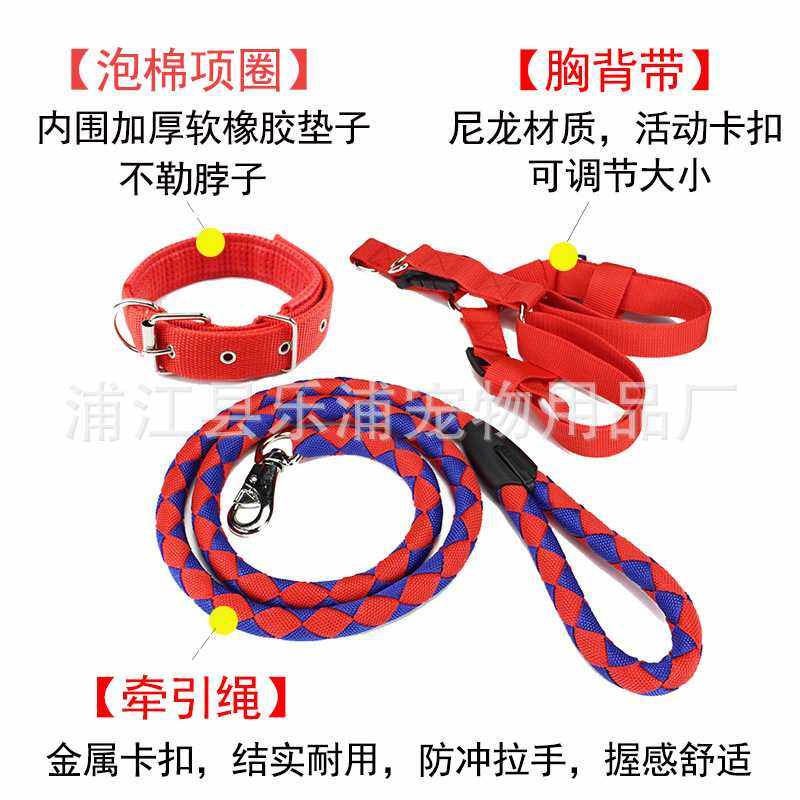 新款直销宠物牵引绳 编织麻花尼龙狗链 狗绳中大型犬胸背带狗狗牵,宠物/宠物食品及用品,狗牵引绳,淘宝优惠券,粉丝福利购,淘宝优惠卷