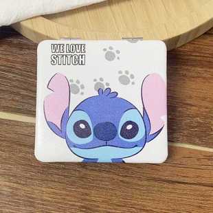 新款直销创意文字高颜值化妆镜子便携折叠随身镜少女宿舍补妆小少