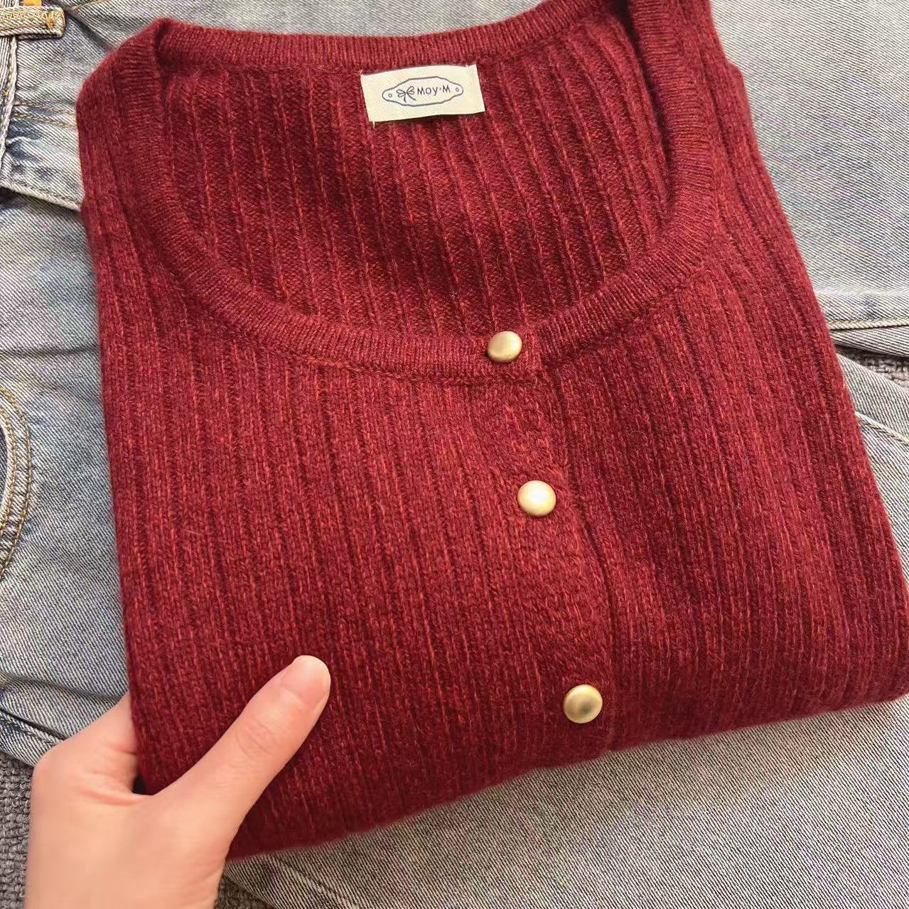 【小金扣】新款百搭小金扣针织开衫x194