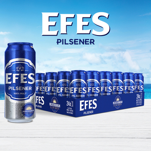 小麦罐装啤酒精酿皮尔森24罐啤整箱原装进口土耳其艾菲500ml黄啤