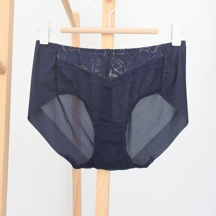 满59包邮韩单纯元藏蓝客供面料+蕾丝中腰包臀无痕中腰女款三角裤,女士内衣/男士内衣/家居服,女三角裤,淘宝优惠券,粉丝福利购,淘宝优惠卷