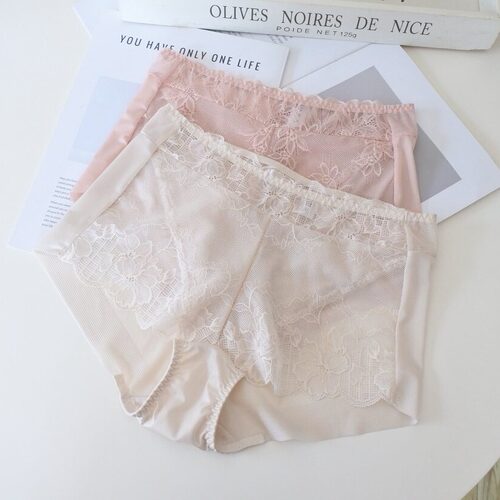 满59包邮韩单纯元重磅蕾丝拼两色舒适绵软好穿女款三角裤有大码