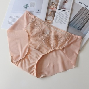 三角裤 满59 高级肤色拼大幅蕾丝中腰包臀无痕舒适女款 韩单纯元 包邮