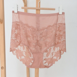 三角裤 满59自动 高端软蕾镂空蕾丝高腰包臀无痕女款 韩单纯元 包邮