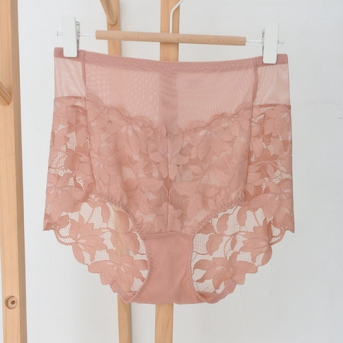满59自动包邮韩单纯元高端软蕾镂空蕾丝高腰包臀无痕女款三角裤