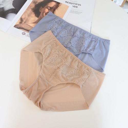 满59自动包邮韩单纯元高级百搭两色丝滑绵柔中腰包臀无痕女三角裤