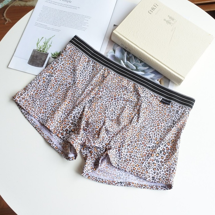 满59包邮出口韩单纯元奢华性感丝滑冰丝豹纹平角裤舒适绵软透气,女士内衣/男士内衣/家居服,男平角内裤,淘宝优惠券,粉丝福利购,淘宝优惠卷