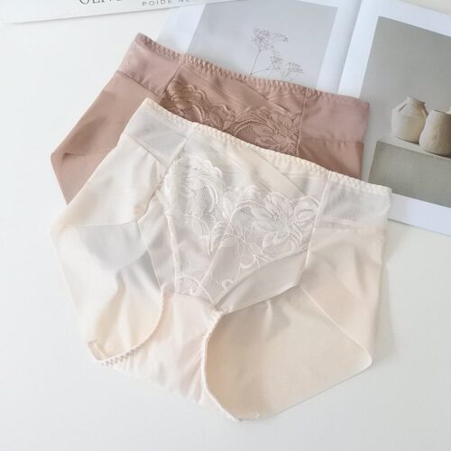 满59包邮韩单纯元百搭防透肤色轻收腹中高腰包臀无痕女大码内裤