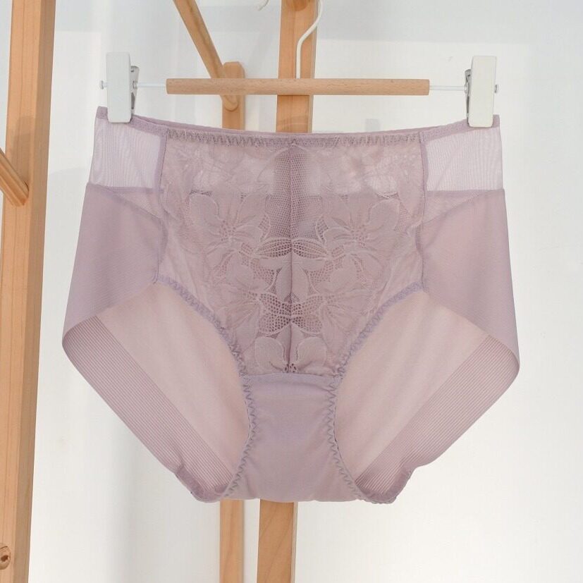 满59包邮韩单纯元高级重工棉软蕾丝高级中高腰包臀无痕女款三角裤