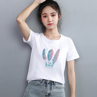 白色t恤女纯棉短袖ins2022年新款夏季设计感小众潮牌韩版宽松半袖