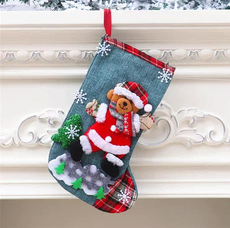 new christmas stocking gift bag decoration props