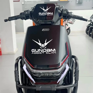 适用于雅迪冠能T35-M-D-H电动车头拉花大灯改装饰定风翼高达贴纸